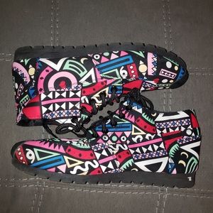 Graffiti Ankle Boots  Sz 8.5